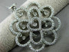 ESTATE LARGE .80CT DIAMOND 14KT WHITE GOLD 3D FLOWER HEART ETOILE LOVE PENDANT