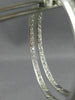 ESTATE .80CT DIAMOND 14KT WHITE GOLD 3D CLASSIC HOOP INSIDE OUT EARRINGS #19467