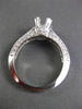 ESTATE .70CT DIAMOND 14K WHITE GOLD 3D FILIGREE SEMI MOUNT ENGAGEMENT RING 19360