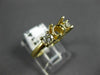 ESTATE .37CT DIAMOND 14KT YELLOW GOLD 3 STONE SEMI MOUNT ENGAGEMENT RING #22422
