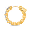2.35CT DIAMOND 14KT YELLOW GOLD 3D CLASSIC 5 STONE HUGGIE HOOP HANGING EARRINGS
