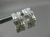 ESTATE .10CT DIAMOND 14KT WHITE GOLD BAMBOO DESIGN CLIP ON EARRINGS #21694