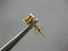 .97CT DIAMOND 18K YELLOW GOLD ROUND & BAGUETTE CLUSTER INVISIBLE SQUARE EARRINGS