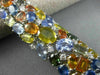 ESTATE MASSIVE 68.77CT DIAMOND & MULTI COLOR SAPPHIRE 18K WHITE GOLD 3D BRACELET