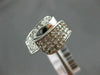 ESTATE WIDE .75T ROUND DIAMOND 14KT WHITE GOLD CLASSIC MULTI ROW SWIRL FUN RING
