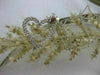 ESTATE 1CTW DIAMOND OPEN HANGING HEART 14K WHITE GOLD PENDANT + CHAIN