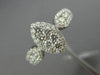 ESTATE WIDE .98CT DIAMOND 18KT WHITE GOLD 3D HALO MARQUISE SHAPE HEART LOVE RING