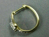 ESTATE .61CT DIAMOND 14KT YELLOW GOLD 3D TWO STONE LOVE CLASSIC HUGGIE EARRINGS