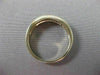 ESTATE .17CT DIAMOND 18K WHITE & YELLOW GOLD SOLITAIRE MATT GYPSY MENS RING 9332