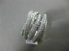 ESTATE MASSIVE 2.39CT DIAMOND 18K WHITE GOLD 3D MULTI ROW INTERTWINING LOVE RING