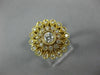 ESTATE WIDE .75CT DIAMOND 14KT YELLOW GOLD 3D FLOWER FILIGREE ANNIVERSARY RING