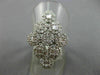 ESTATE LARGE 2.13CT DIAMOND 18KT WHITE GOLD 3D MULTI CLUSTER FLEXIBLE FUN RING