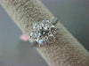 ESTATE LARGE 1.07CT ROUND DIAMOND 18KT WHITE GOLD 3D FLOWER STAR ENGAGEMENT RING