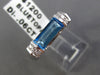 ESTATE 1.42CT DIAMOND & AAA BLUE TOPAZ 14KT WHITE GOLD COCKTAIL RING #21119