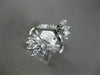 ESTATE .60CT DIAMOND 14K WHITE GOLD 3D FILIGREE "V" SHAPE ENGAGEMENT RING #21168