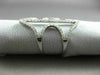 ESTATE MASSIVE .71CT DIAMOND 18KT WHITE GOLD DOUBLE SIDED OPEN ANCHOR FUN RING
