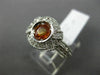 WIDE .92CT DIAMOND & AAA YELLOW SAPPHIRE 14KT WHITE GOLD 3D HALO ENGAGEMENT RING