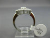ESTATE LARGE 1.08CT DIAMOND 14KT WHITE GOLD 3D OPEN FILIGREE LEAF FLOWER RING