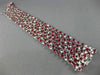 ESTATE EXTRA WIDE 38.47CT DIAMOND RUBY 18KT WHITE GOLD 3D ETOILE TENNIS BRACELET