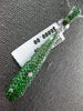 LARGE 11.46CT DIAMOND & AAA TSAVORITE 18K WHITE GOLD ELONGATED TEAR DROP PENDANT