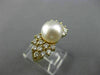 WIDE .58CT DIAMOND & SOUTH SEA PEARL 14KT YELLOW GOLD MULTI ROW BOW TIE FUN RING