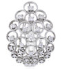 ESTATE EXTRA LARGE .60CT DIAMOND 18K WHITE GOLD FILIGREE MULTI CIRCULAR FUN RING