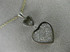 ESTATE .48CT DIAMOND 18K TWO TONE GOLD CLASSIC DOUBLE HEART JOURNEY LOVE PENDANT