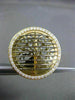 ESTATE LARGE 1.51CT DIAMOND 18K WHITE & YELLOW GOLD 3D FILIGREE CLIP ON EARRINGS