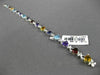ESTATE 7.51CTW DIAMOND & AAA MULTI GEM 14KT WHITE GOLD TRILLION TENNIS BRACELET