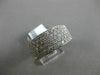 ESTATE LARGE 2.50CT DIAMOND 14K WHITE GOLD 3D MULTI ROW WEDDING ANNIVERSARY RING