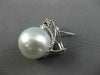 ESTATE EXTRA LARGE 1.65CT & AAA SOUTH SEA PEARL DIAMOND 18KT WHITE GOLD EARRINGS