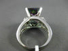 ESTATE EXTRA LARGE 4.17CT DIAMOND & MYSTIC TOPAZ 14KT WHITE GOLD ENGAGEMENT RING