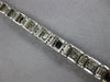 ANTIQUE 1CT AAA SAPPHIRE 14K WHITE GOLD ART DECO PRINCESS TENNIS BRACELET #27816