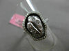 ESTATE LARGE .65CT DIAMOND 18KT WHITE GOLD 3D NUGGET HALO MATTE & SHINY FUN RING