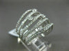 ESTATE LARGE 1.92CT DIAMOND 18KT WHITE GOLD 3D MULTI ROW ETOILE WAVE LOVE RING