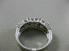 ESTATE WIDE 1.32CT DIAMOND 14KT WHITE GOLD 3D MULTI ROW WEDDING ANNIVERSARY RING