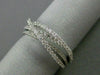 ESTATE WIDE .56CT DIAMOND 18KT WHITE GOLD 3D MULTI ROW CRISS CROSS LOVE RING