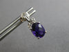 2.11CT DIAMOND & AAA AMETHYST 14KT WHITE GOLD OVAL & ROUND FUN HANGING EARRINGS