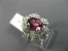 LARGE 1.89CT DIAMOND & AAA OVAL PINK TOURMALINE 14KT WHITE GOLD ENGAGEMENT RING