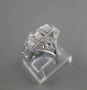 ANTIQUE .45CT OLD MINE DIAMOND PLATINUM 3 STONE FILIGREE ENGAGEMENT RING #20968