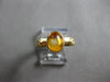 1.35CT DIAMOND & AAA CITRINE 14K YELLOW GOLD 3D OVAL & ROUND 3 STONE RING #27963