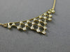 ESTATE .53CT DIAMOND 14K YELLOW GOLD 3D CLASSIC TRIANGULAR CROW V SHAPE NECKLACE
