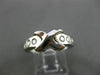 ESTATE WIDE .32CT ROUND DIAMOND 14KT WHITE GOLD X & O DESIGN LOVE RING #17451