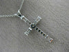 ESTATE .38CT ROUND & BAGUETTE DIAMOND 14KT WHITE GOLD CROSS PENDANT #20232