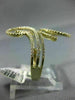 ESTATE LARGE .25CT ROUND DIAMOND 14KT YELLOW GOLD 3D MULTI ROW DOUBLE SWIRL RING