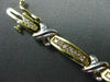 ESTATE 1.10CT DIAMOND 14KT WHITE & YELLOW GOLD "X" DESIGN LOVE BRACELET #15597