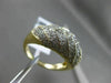 ESTATE WIDE 1CT DIAMOND 14KT YELLOW GOLD CRISS CROSS MILGRAIN ANNIVERSARY RING