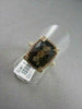 ESTATE WIDE 6.92TCW AAA SMOKY TOPAZ & DIAMOND 14KT YELLOW GOLD RING