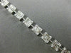 ESTATE 4.04CT ROUND & BAGUETTE DIAMOND 18KT WHITE GOLD 3D SQUARE TENNIS BRACELET