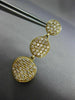 ESTATE LARGE 1.50CT DIAMOND 14KT YELLOW GOLD 3D CLUSTER JOURNEY HANGING EARRINGS